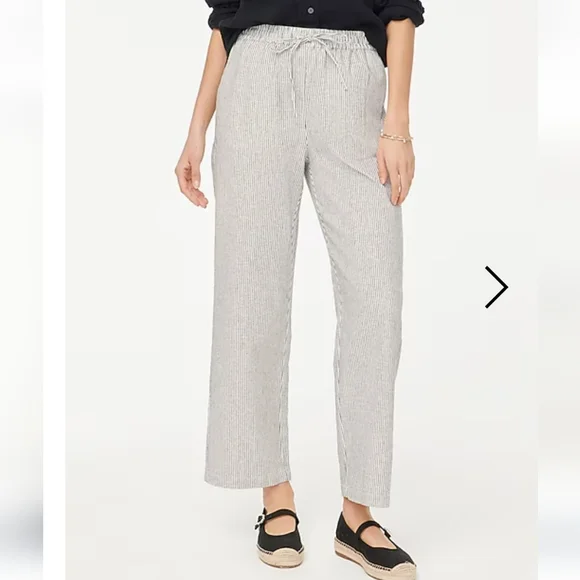 NWT J.Crew Factory Wide Leg Linen Pants - Picture 8 of 9